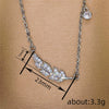 Women's Copper Leaf Necklace With Inlaid Zircon Pendant And Ochain Geometric Pattern Light Luxury Style