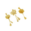 Women's Copper Leaf Pendant O Word Chain Necklace Electroplated Simple Style Jewelry