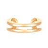 Women's Copper Leopard Head Zirconia Geometric Ear Clip