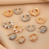 Women's Copper Leopard Head Zirconia Geometric Ear Clip