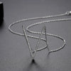Women's Copper Letter Pendant Necklace With Zircon Inlay Electroplated Finish And Cross Chain Simple Fashion Jewelry