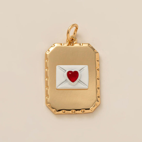 Women's Copper Mixed Gemstone Setting Heart Shape Pendant Necklace With Electroplating And Regular Chain