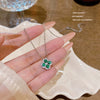 Women's Copper Moonstone Teardrop Star Pendant Necklace With Electroplating And Minimalist Style