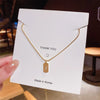 Women's Copper Moonstone Teardrop Star Pendant Necklace With Electroplating And Minimalist Style