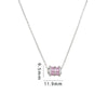 Women's Copper Ochain Mixed Gem Inlay Geometric Pendant Necklace With Electroplating