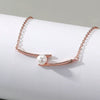 Women's Copper Ochain Necklace With Geometric Design And Microinlay