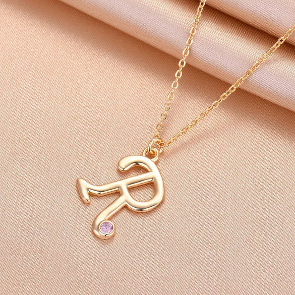 Women's Copper Ochain Necklace With Geometric Design And Microinlay