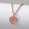 Women's Copper Ochain Necklace With Geometric Design And Microinlay
