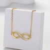Women's Copper Ochain Necklace With Infinite Cycle Symbol Microinlaid Zircon And Plated 14K