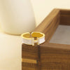Women's Copper Open Ring With Letter H And Zircon Real Gold Plated Light Luxury Niche Design