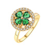 Women's Copper Open Rotating Ring With Geometric Pattern And Electroplating Treatment