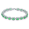 Women's Copper Oval Zircon And Glass Fashion Drop Shape Bracelet
