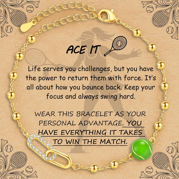 Women's Copper Paperclip Chain Bracelet With Zircon Geometric Football Charm Electroplated Sporty Fashion Jewelry Gift