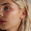 Women's Copper Pearl Geometric Earrings With Electroplated Finish Simple Versatile Fashion Jewelry
