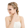 Women's Copper Pearl Hairpin Side Clip With Zircon Inlay And Floral Design Fashion Hair Accessory