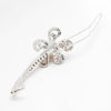 Women's Copper Pearl Hairpin Side Clip With Zircon Inlay And Floral Design Fashion Hair Accessory