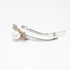 Women's Copper Pearl Hairpin Side Clip With Zircon Inlay And Floral Design Fashion Hair Accessory