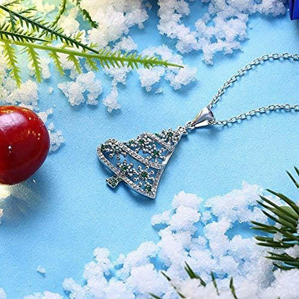Women's Copper Pendant Necklace With Zirconia And Mixed Gemstone Inlay Geometric Leaf Design And O Chain
