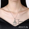 Women's Copper Pendant Necklace With Zirconia And Mixed Gemstone Inlay Geometric Leaf Design And O Chain