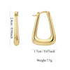 Women's Copper Plated Real Gold Geometric Triangle Earrings