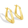 Women's Copper Plated Real Gold Geometric Triangle Earrings