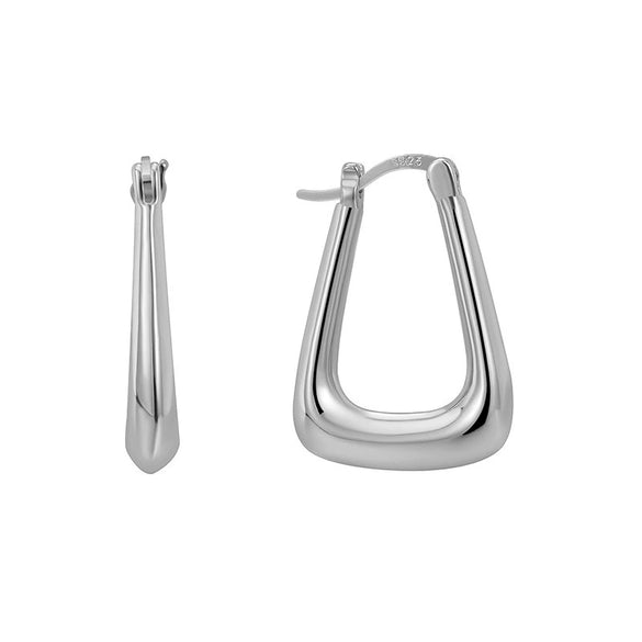 Women's Copper Plated Real Gold Geometric Triangle Earrings