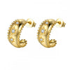 Women's Copper Plated With Real Gold Geometric Star Ushape Zircon Earrings