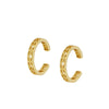 Women's Copper Plated With Real Gold Geometric Star Ushape Zircon Earrings