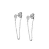 Women's Copper Plated With Real Gold Geometric Star Ushape Zircon Earrings