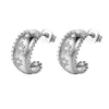 Women's Copper Plated With Real Gold Geometric Star Ushape Zircon Earrings