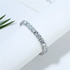 Women's Copper Platinum Plated Geometric Square Zirconia Bracelet And Anklet Fashion Jewelry