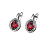 Women's Copper Rhombus Zircon Stud Earrings With Four Claw Set Aaa Zircon And Hollow Full Stone Design