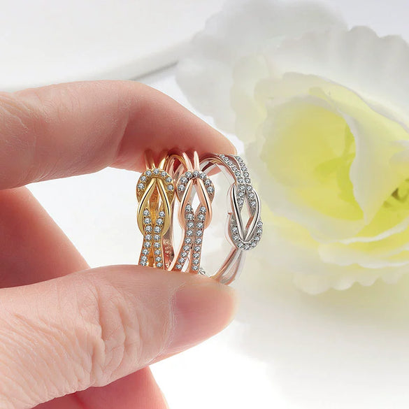 Women's Copper Ring Electroplated Versatile Geometric Design
