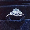 Women's Copper Rings Light Luxury Style Geometric Zirconia Microembedded Design For Wedding