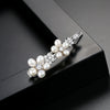 Women’s Copper Side Hair Clip With Freshwater Pearls Zircon Flower Design New Chinese Style