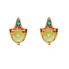 Women's Copper 925 Silver Needle Earrings With Geometric And Cartoon Characters Micro Set Colorful Zircon
