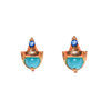 Women's Copper 925 Silver Needle Earrings With Geometric And Cartoon Characters Micro Set Colorful Zircon