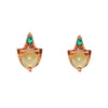 Women's Copper 925 Silver Needle Earrings With Geometric And Cartoon Characters Micro Set Colorful Zircon
