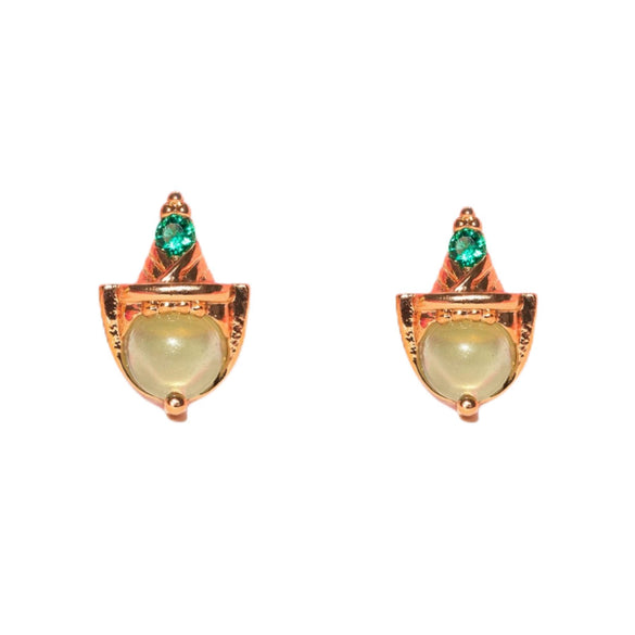 Women's Copper 925 Silver Needle Earrings With Geometric And Cartoon Characters Micro Set Colorful Zircon