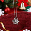 Women's Copper Snowflake Necklace With Zircon Geometric Star Pendant And Olink Chain For Christmas And Festive Wear