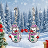 Women's Copper Snowman Christmas Earrings With Cute Festive Design And Holidayinspired Decorative Details