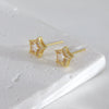 Women's Copper Star Stud Earrings With Electroplating