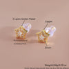Women's Copper Star Stud Earrings With Electroplating