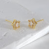 Women's Copper Star Stud Earrings With Electroplating