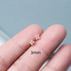 Women's Copper Star Zirconia Mini Flower Earrings