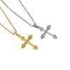 Women's Copper Titanium Steel Simple Cross Pendant O Word Chain Electroplated Light Luxury Clavicle Chain Jewelry