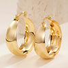 Women's Copper Ushaped Geometric Rhombus Electroplated Earrings With Flower Style