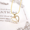 Women’s Copper Water Wave Chain Necklace With Pearl And Zircon Inlaid Heart And Round Geometric Pendant Simple Personality Clavicle Chain