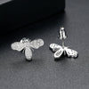 Women's Copper Zircon Bee Stud Earrings With Electroplated Insect Design Minimalist Fashion Jewelry