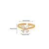 Women's Copper Zircon Butterfly Open Ring With Cute Animal Design And Gold Plated Finish Wholesale Fashion Jewelry